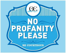 Ocean City's No Profanity sign.