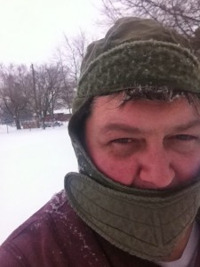 Tony russo in a kooky winter army hat